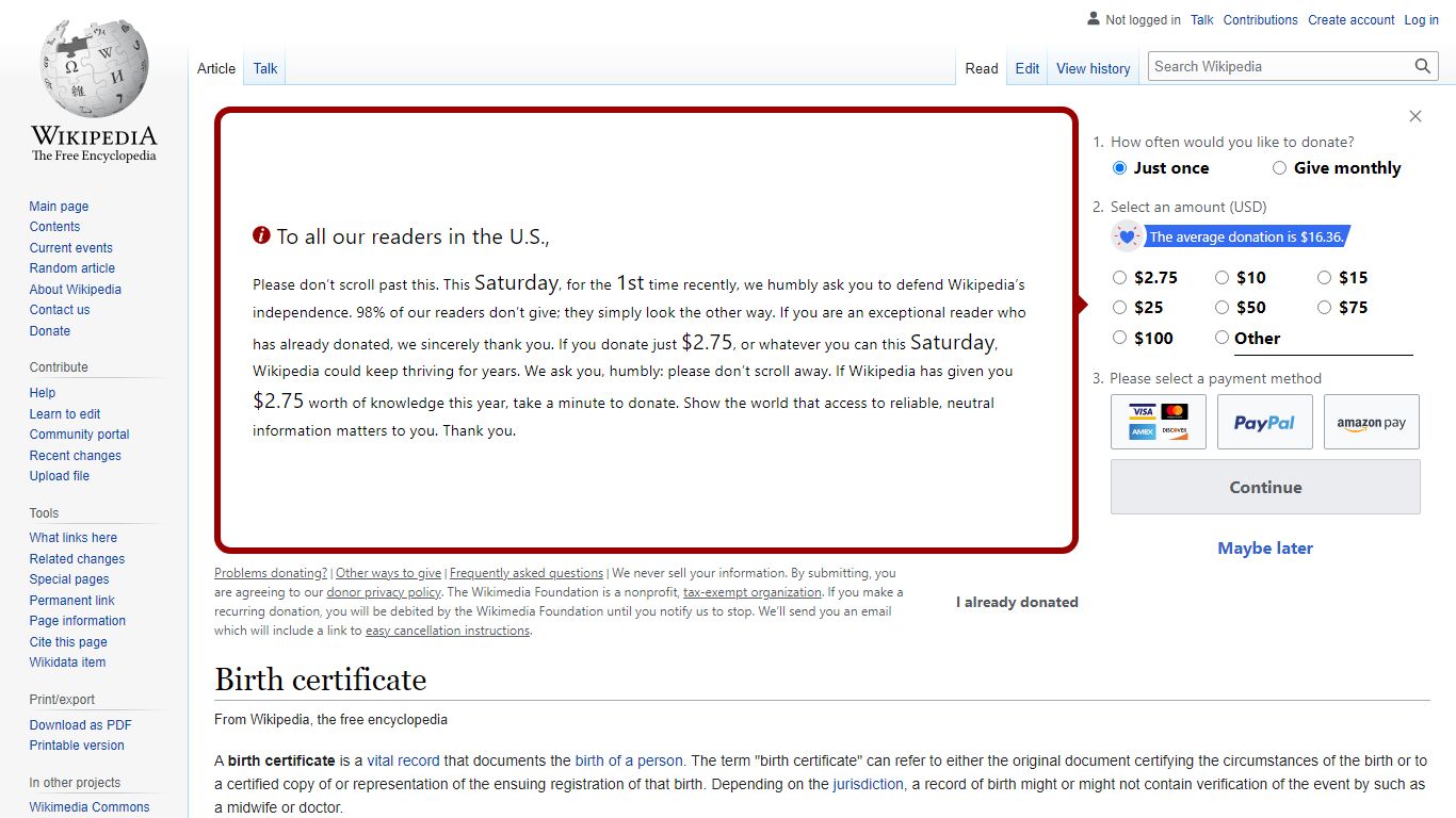 Birth certificate - Wikipedia